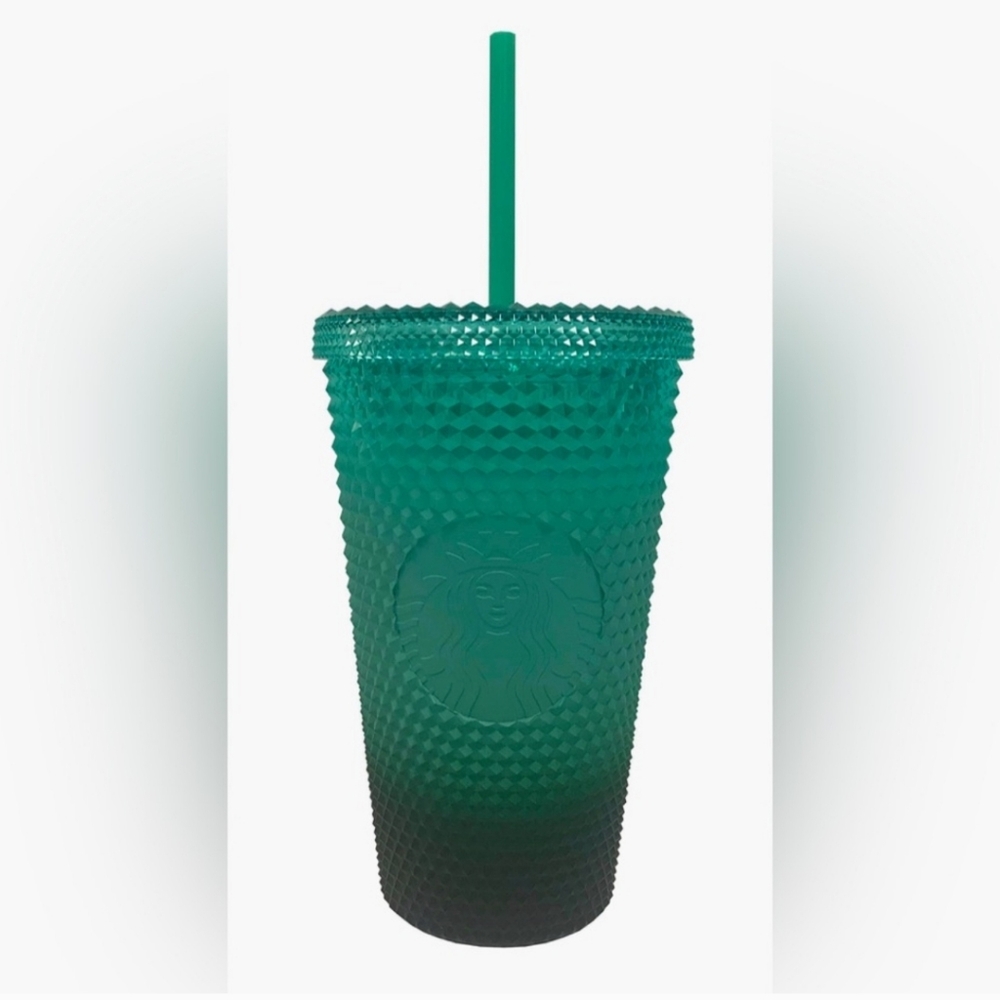 NEW Starbucks Waxberry Studded Gradient Ombre MintGreen Cold Cup 16Oz Grande2022